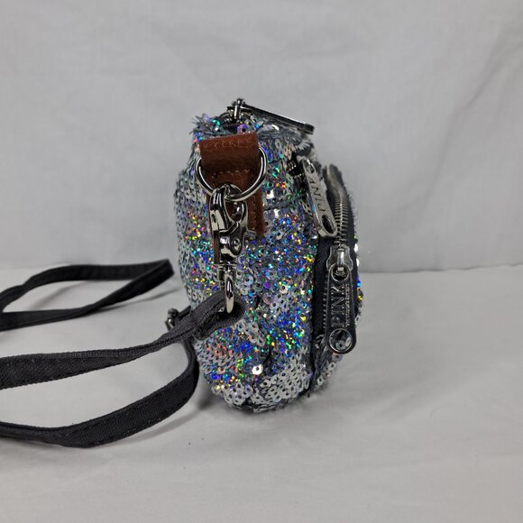 PINK Victoria's Secret Silver Sequin Iridescent Crossbody Purse Bag - Picture 5 of 9